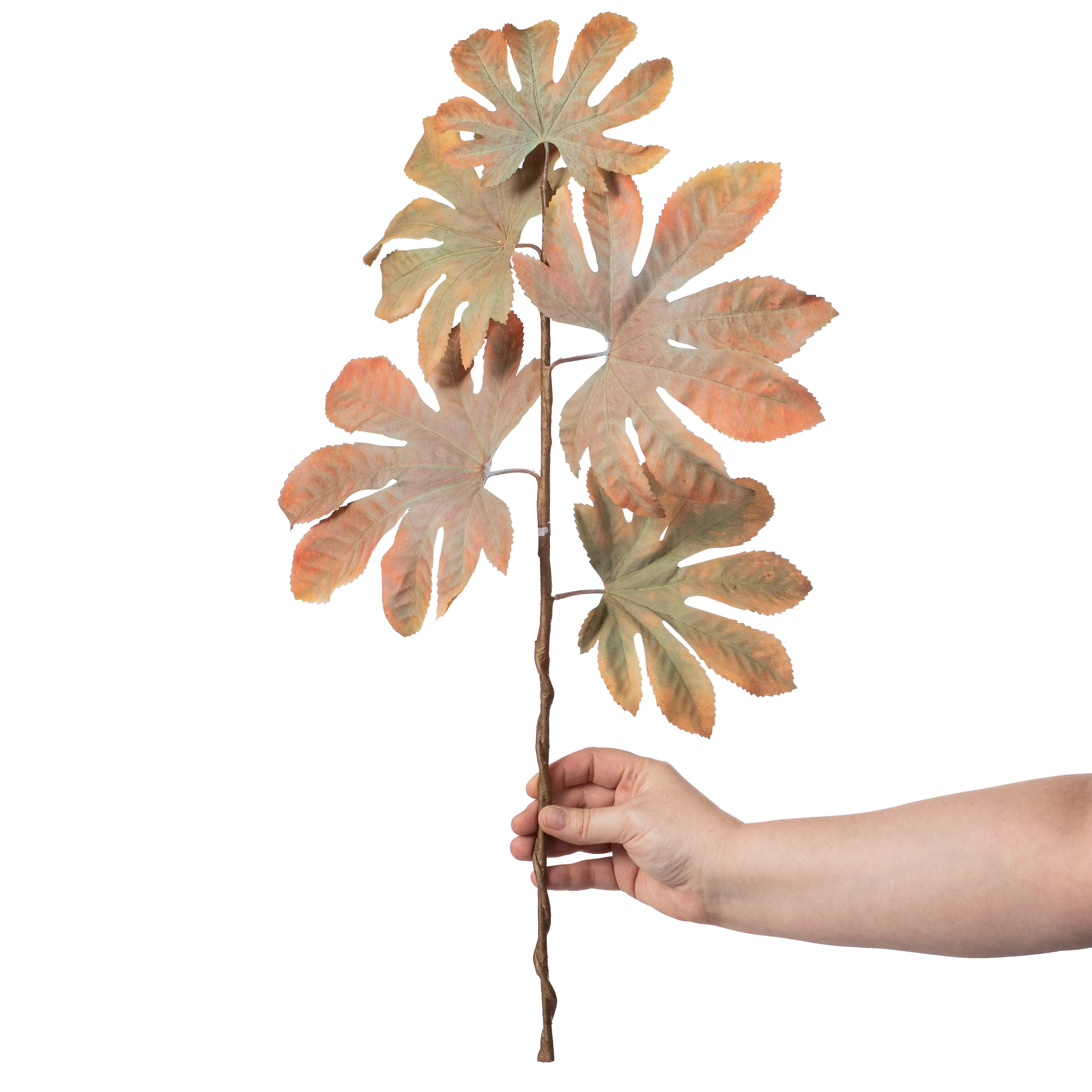 23" Fall Fatsia Leaf Spray