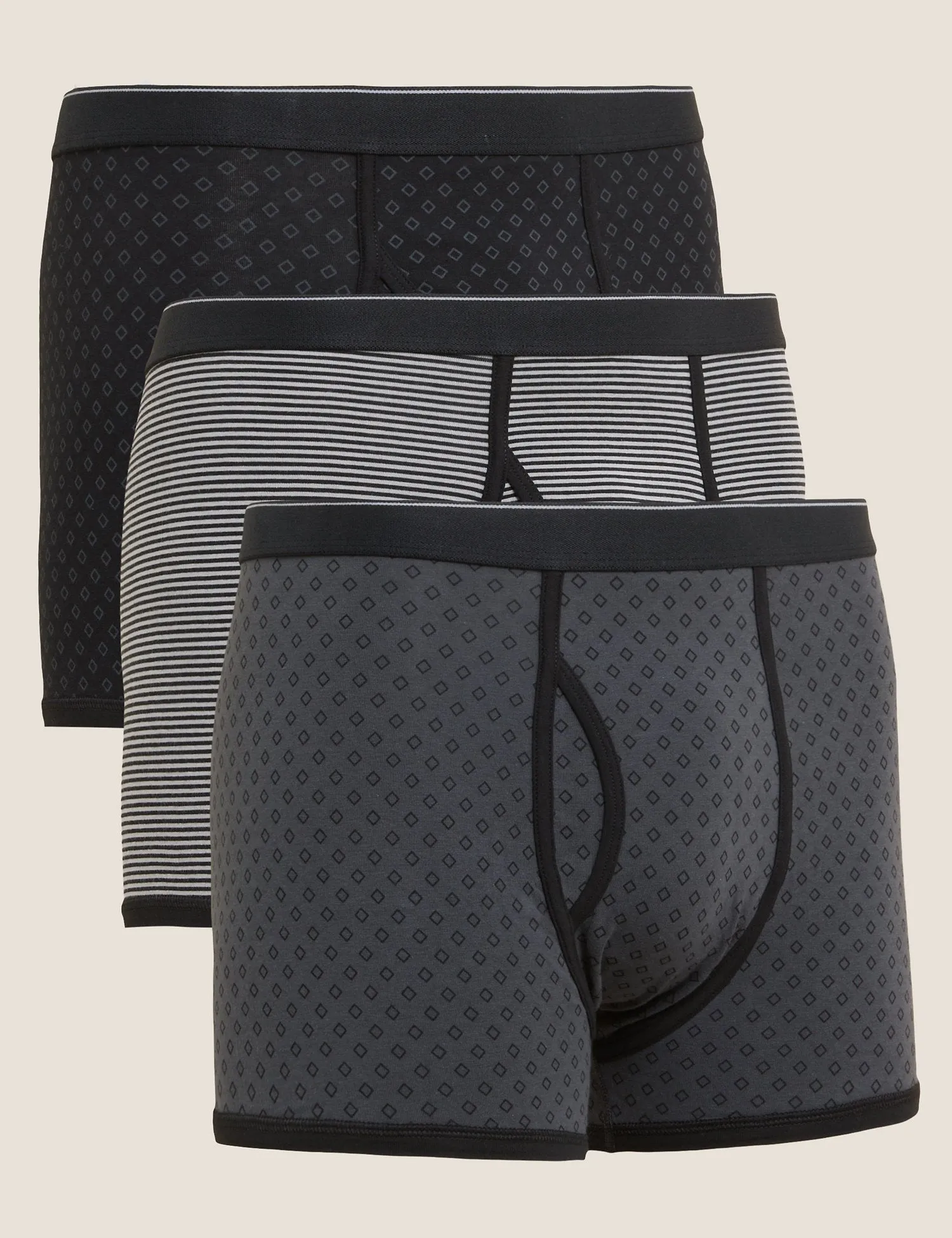 3pk Cotton Stretch Trunks