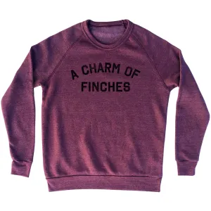 A Charm Of Finches Adult Tri-Blend Sweatshirt