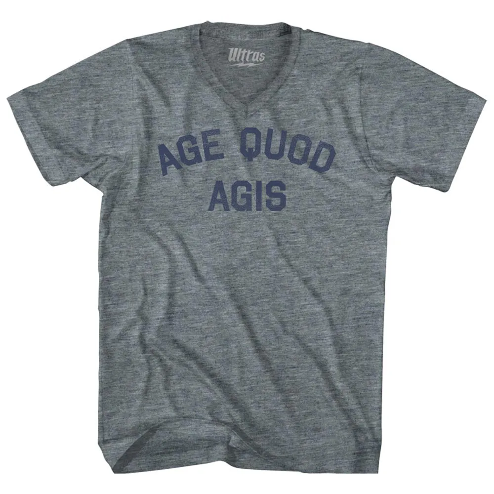 Age Quod Agis Tri-Blend V-neck Womens Junior Cut T-shirt