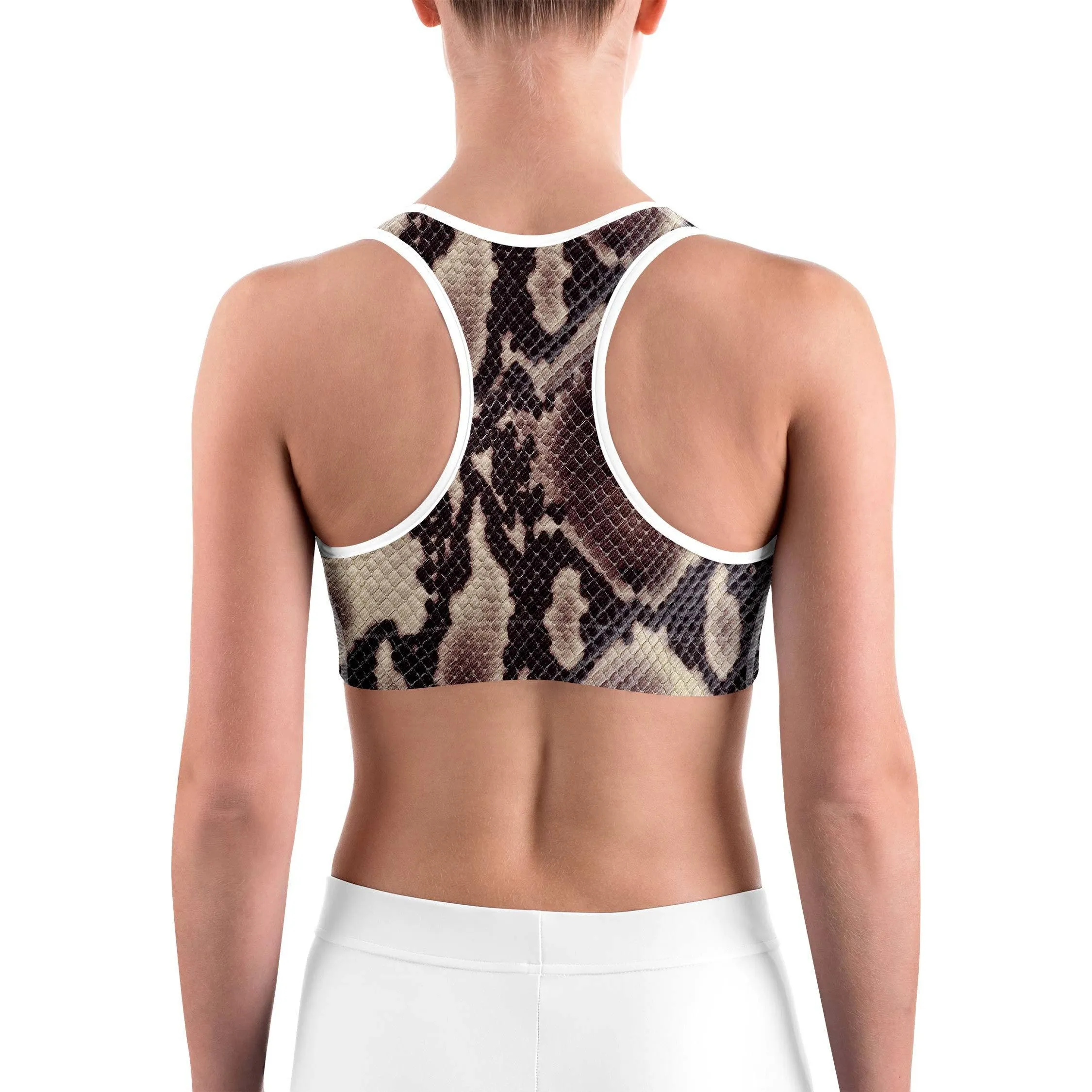 Anaconda Snake Skin Sports Bra