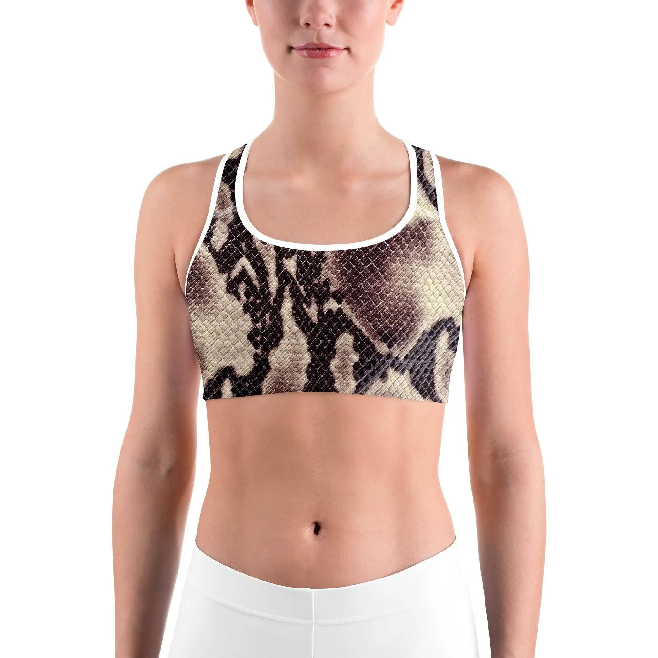 Anaconda Snake Skin Sports Bra
