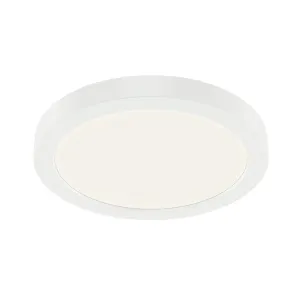 Ara 7" Round LED Flush Mount Light, White Finish