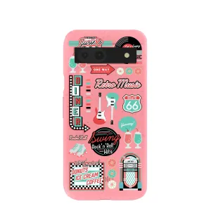 Bubblegum Pink Diner Night Google Pixel 8a Case
