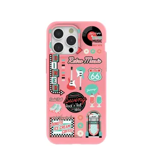 Bubblegum Pink Diner Night iPhone 15 Pro Max Case