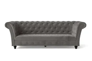 Civita 2 Seater Sofa Grey Velvet