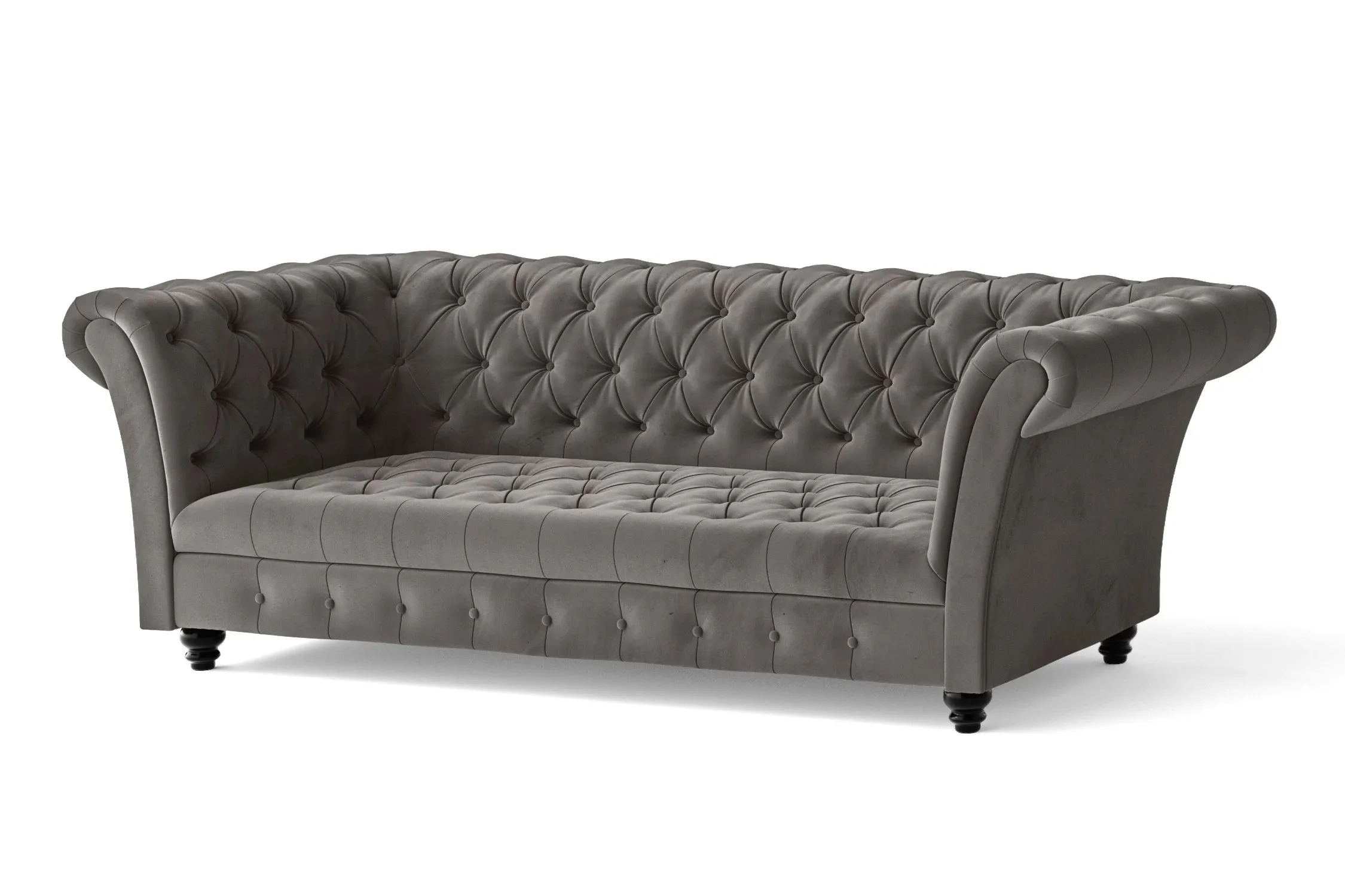 Civita 2 Seater Sofa Grey Velvet