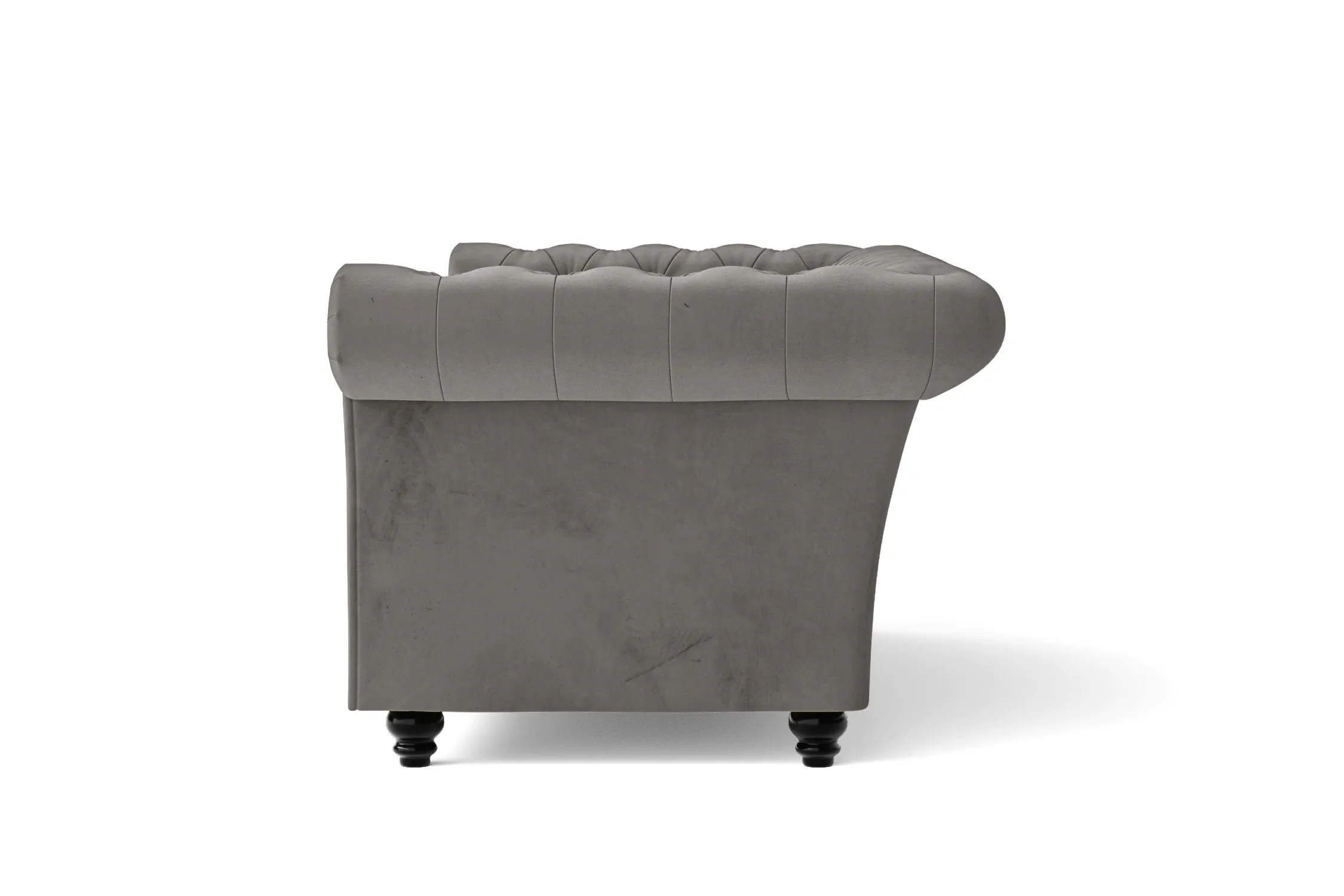 Civita 2 Seater Sofa Grey Velvet