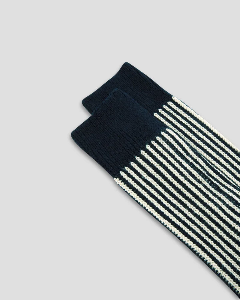 Cotton Short Capri Socks - NAVY