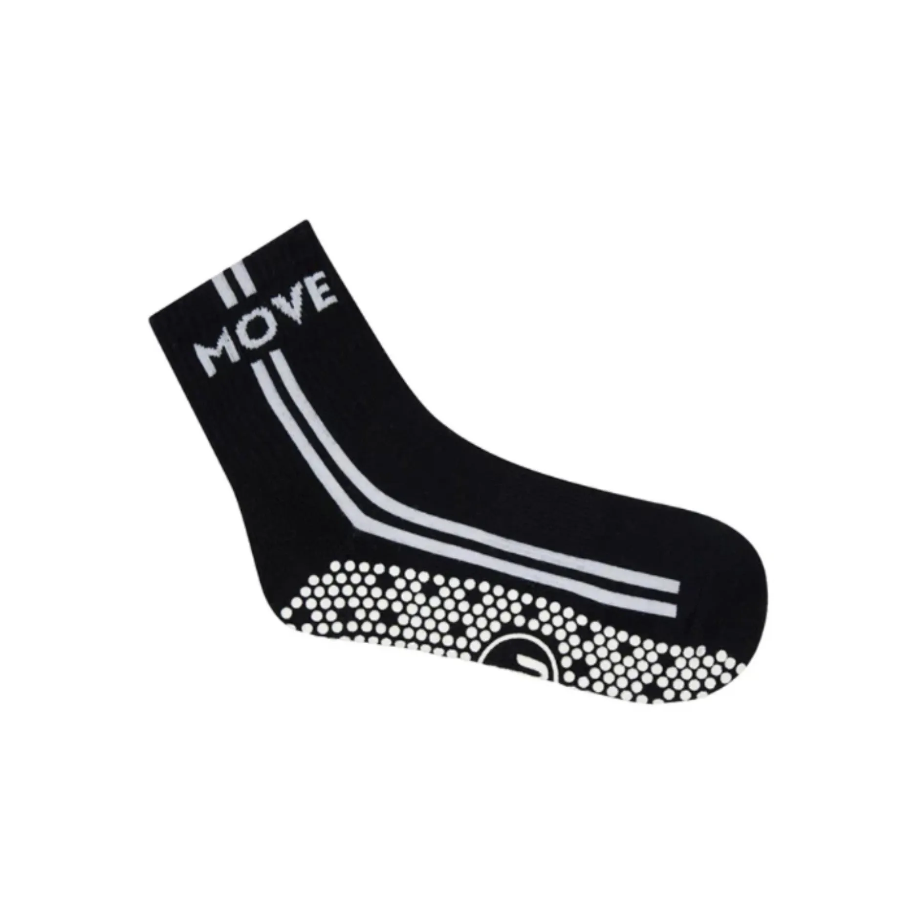 Crew Grip Socks - Move Monochrome Stripes (Barre / Pilates)