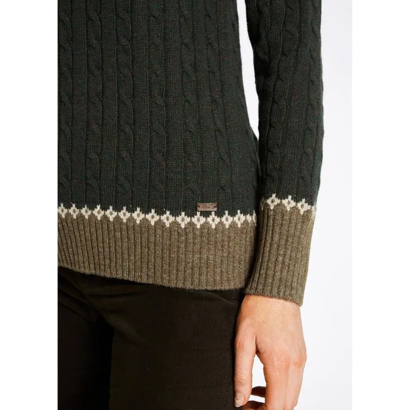 Dubarry Thornfield Fairisle Ladies Knit Jumper - Olive