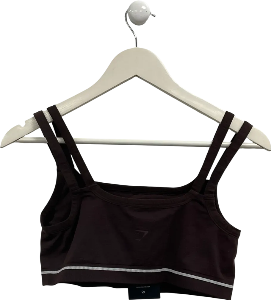 gymshark Brown Contrast Seamless Sports Bra UK XL