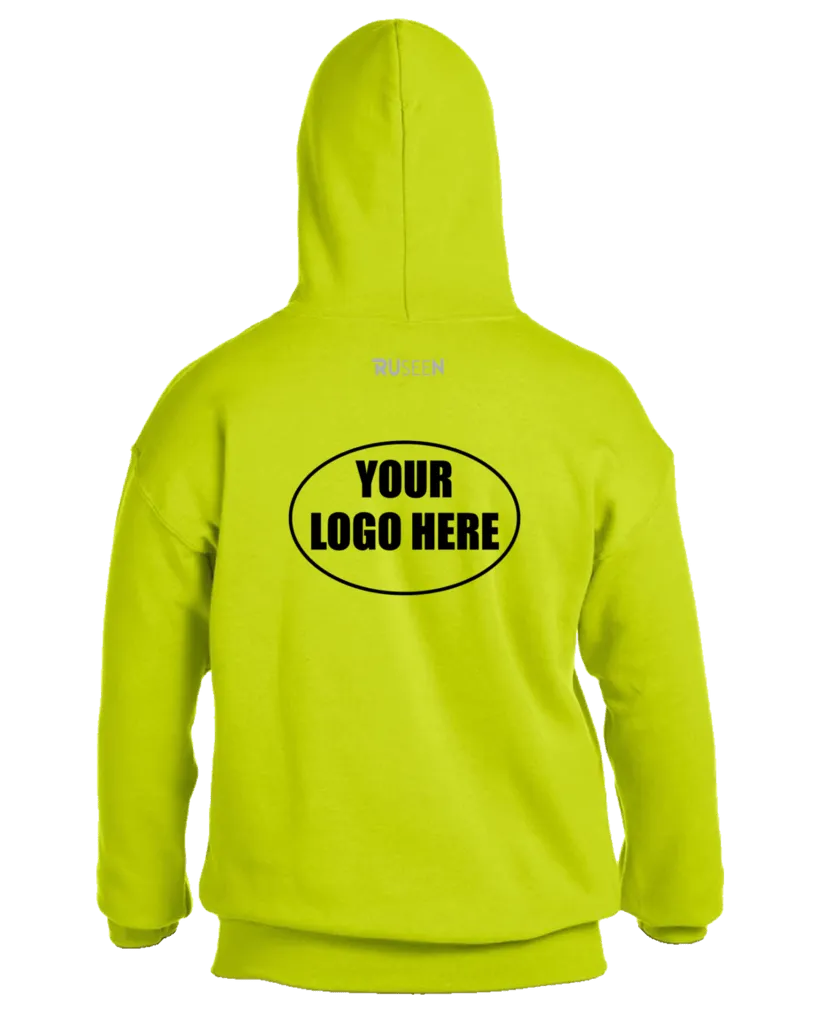 High Visibility Hooded Sweatshirt w/ Custom Logo