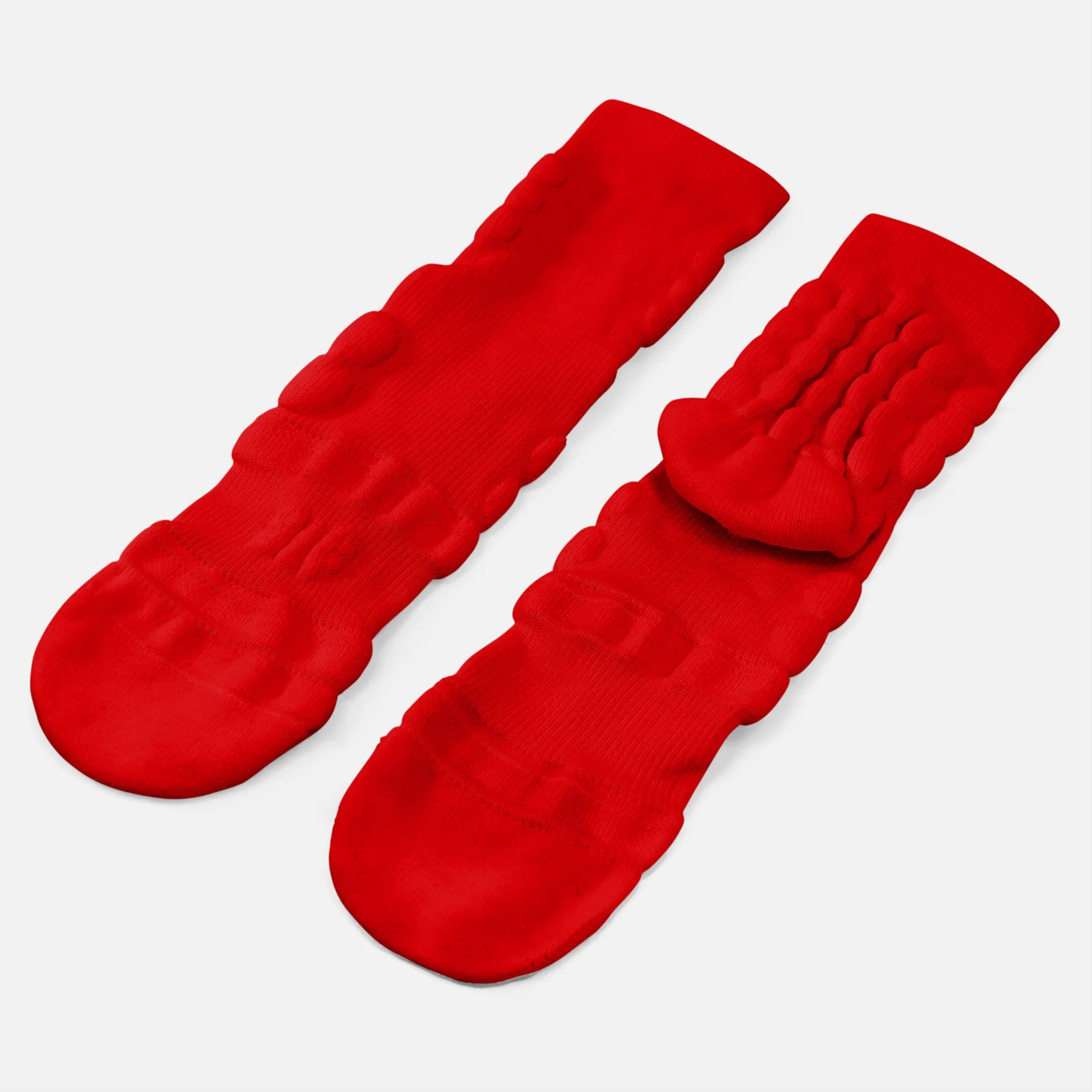 Hue Red Football Padded Short Kids Socks