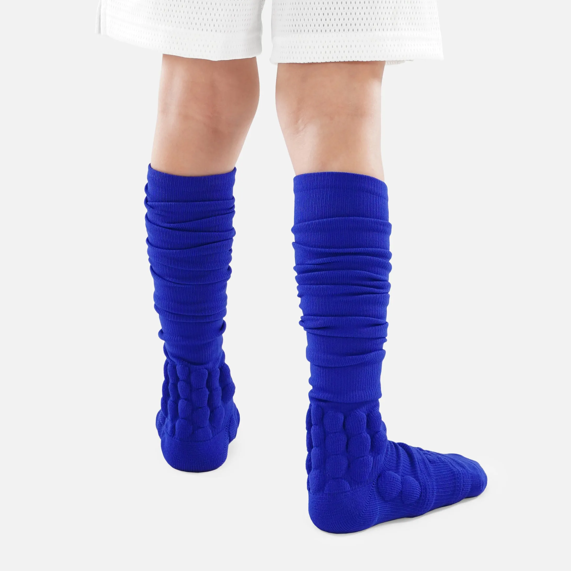 Hue Royal Blue Football Padded Long Kids Socks