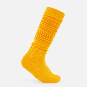 Hue Yellow Gold Football Padded Long Kids Socks