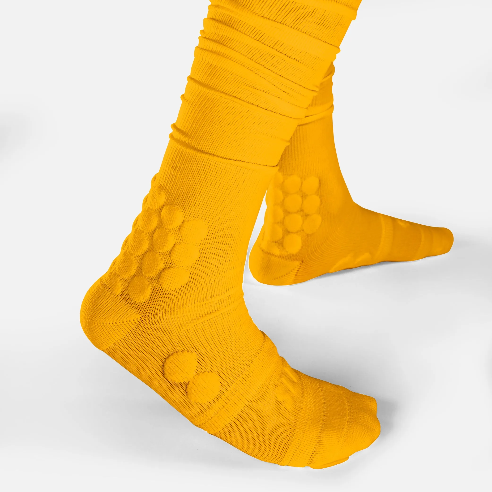 Hue Yellow Gold Football Padded Long Socks