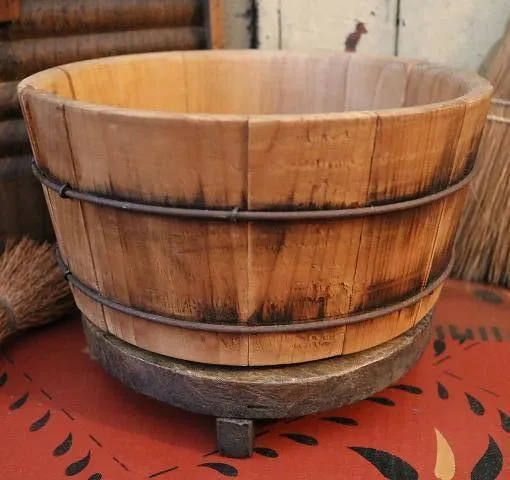 Old Staved Bucket Washday Gathering