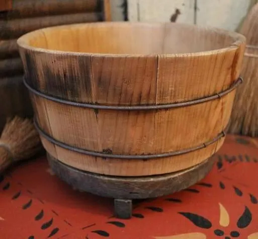 Old Staved Bucket Washday Gathering