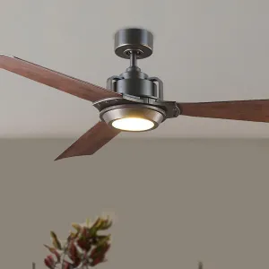 Osprey 56 Inch Bronze Wet Rated 2700K LED Smart Ceiling Fan