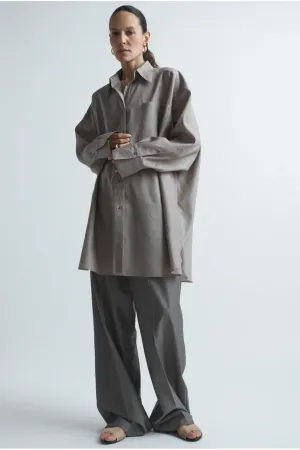 Oversized Silk and Wool Shirt