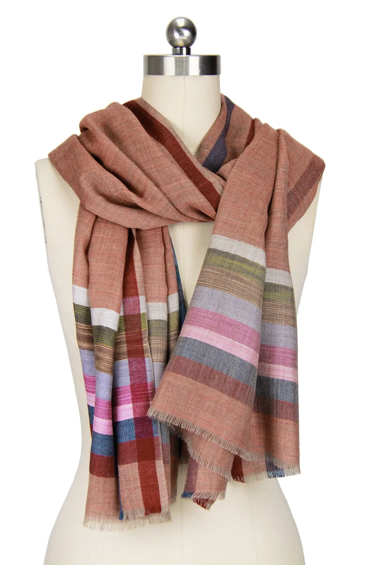 Plaid Border Scarf