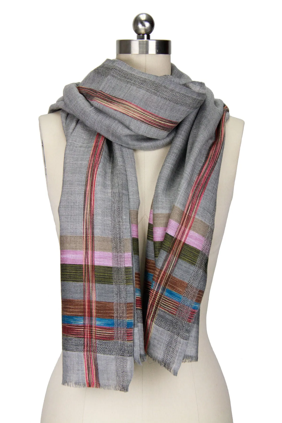 Plaid Border Scarf