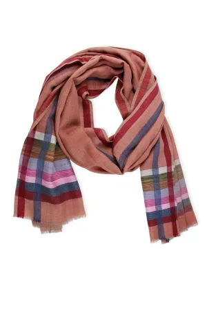Plaid Border Scarf