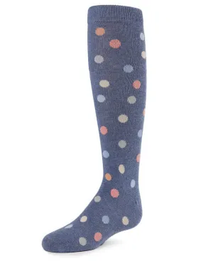 Polka Point Girls Cotton Blend Knee Socks