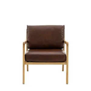 Ravella Lounge Chair – Antique Brown Leather