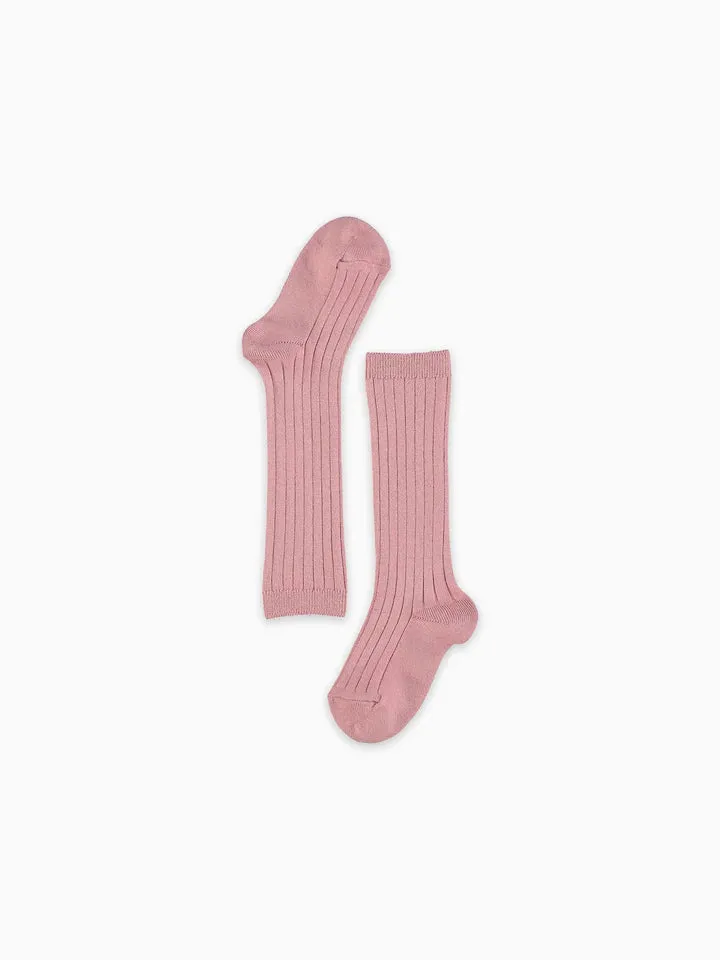ribbed knee high socks