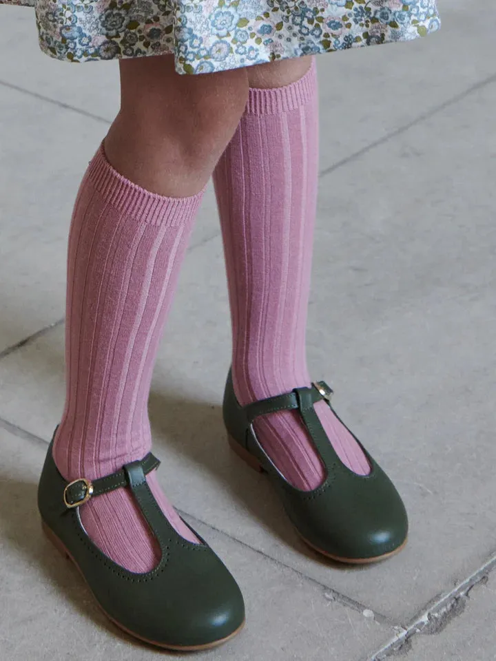 ribbed knee high socks