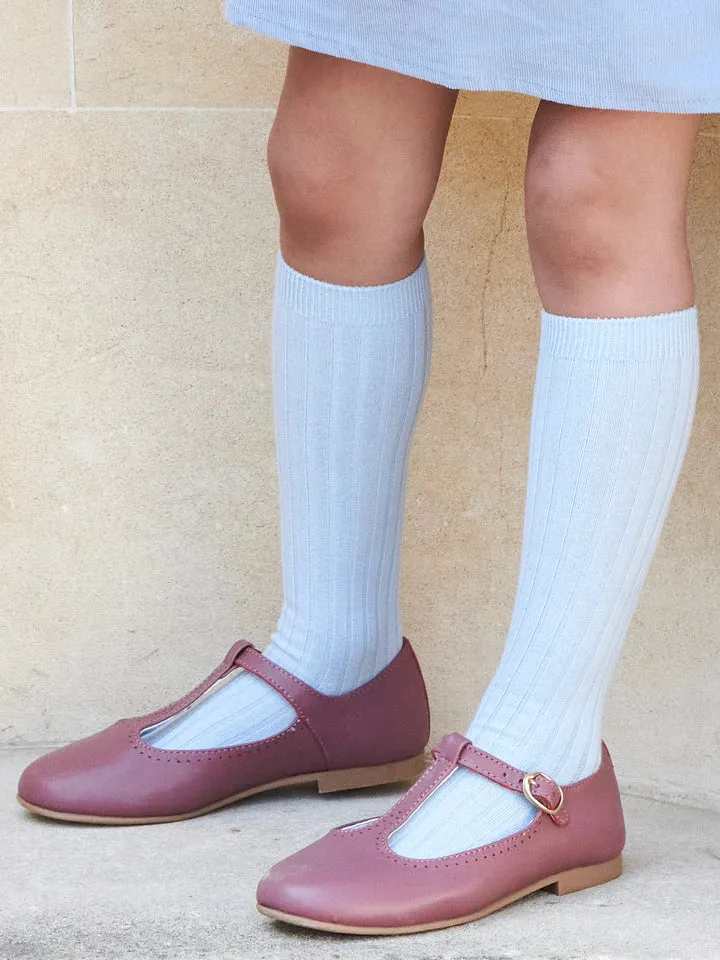 ribbed knee socks