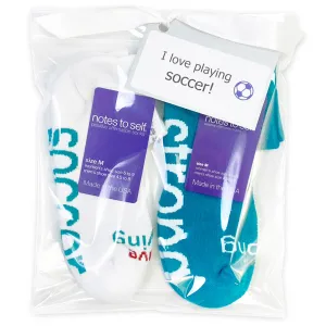 Soccer and strong - 2 pairs of socks in gift bag