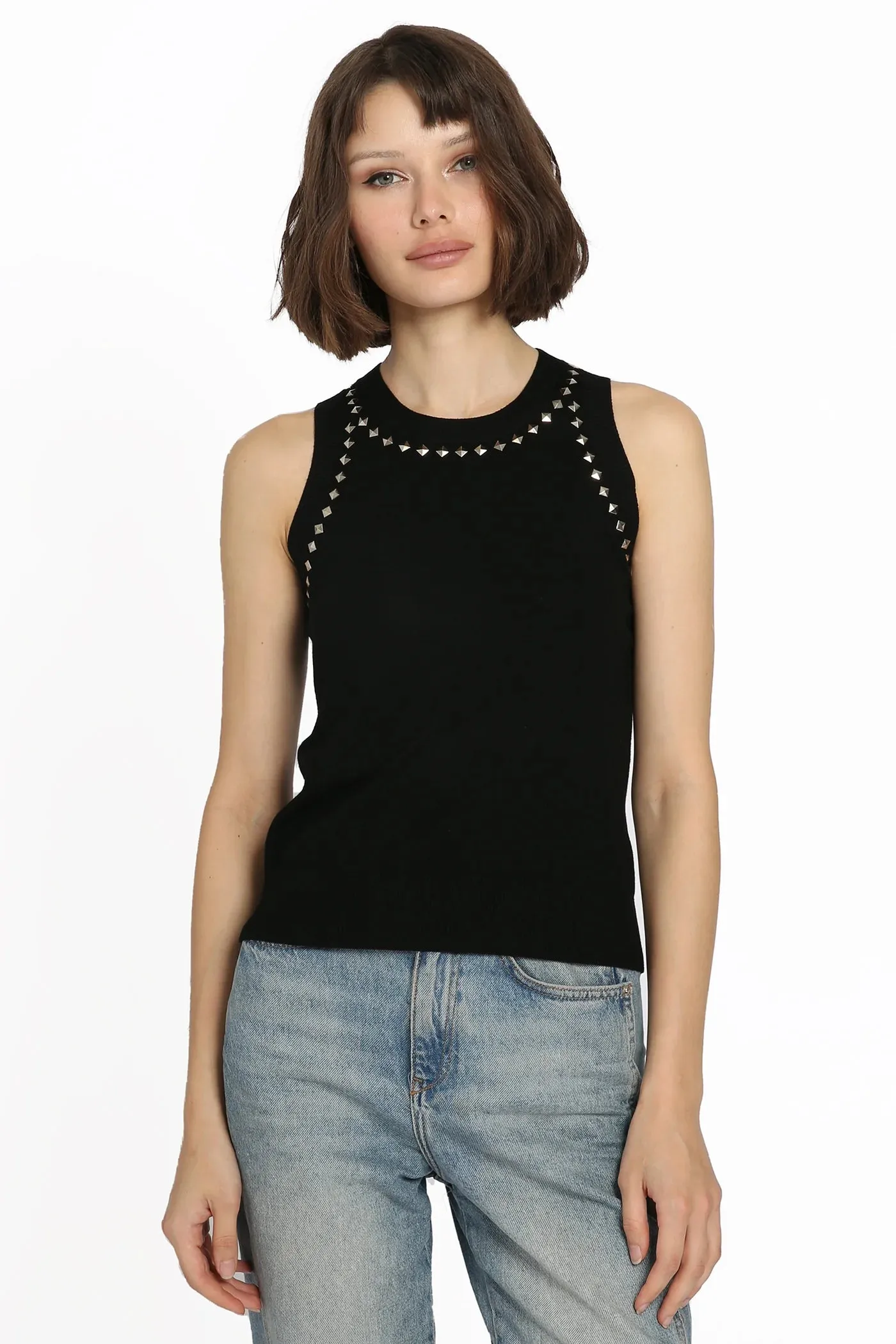 Studded Viscose Tank