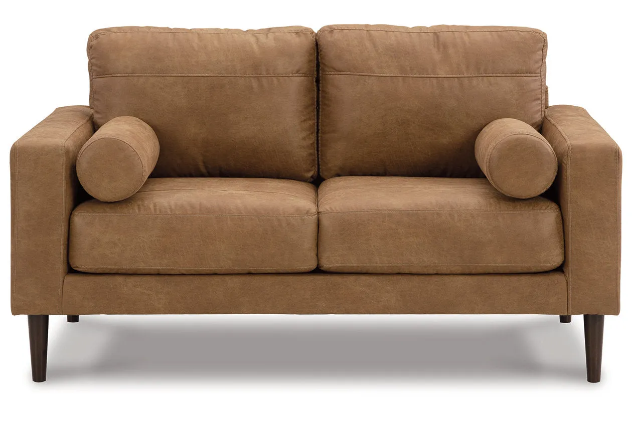 Telora Caramel Sofa, Loveseat, Chair and Ottoman