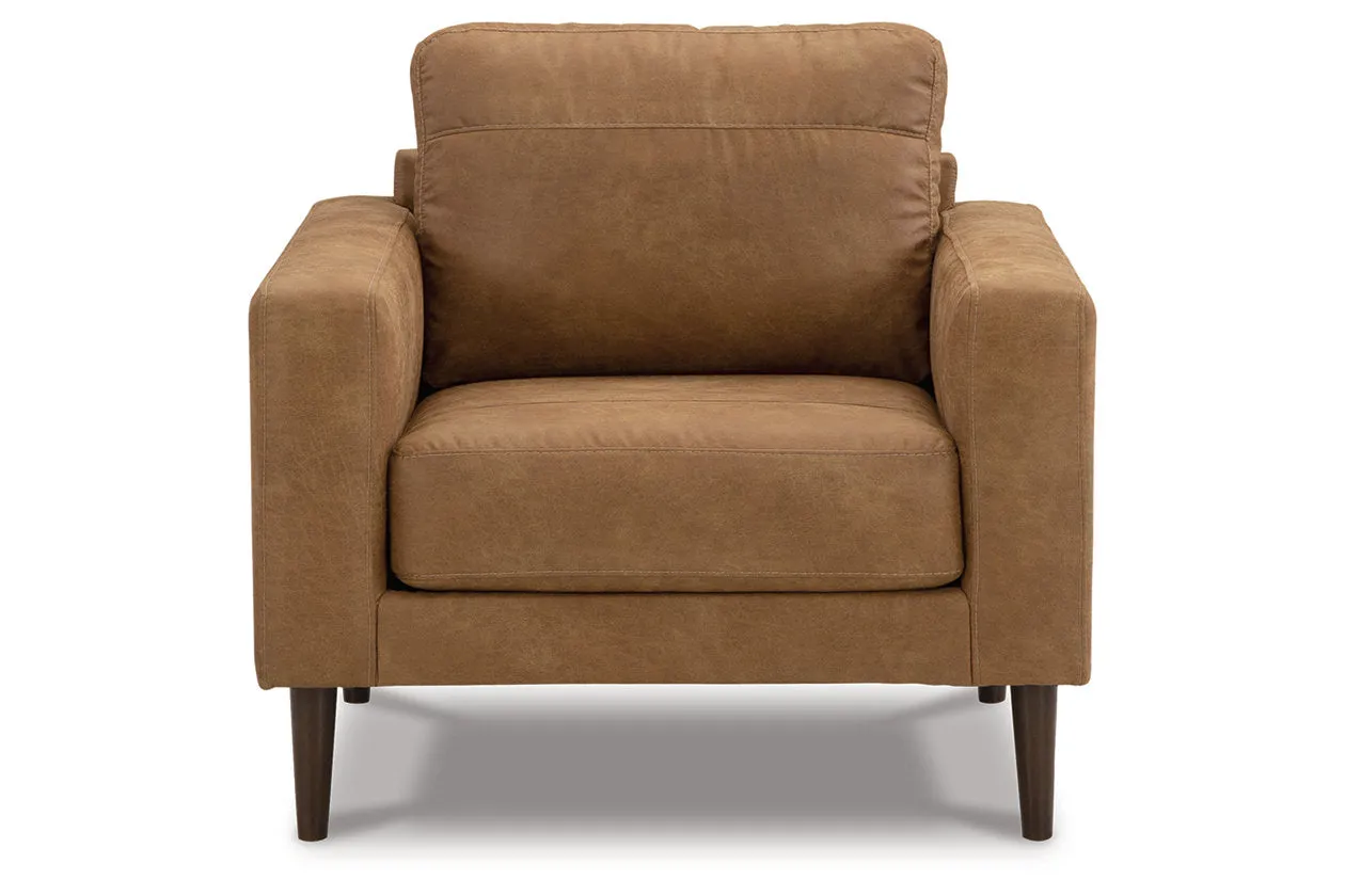 Telora Caramel Sofa, Loveseat, Chair and Ottoman