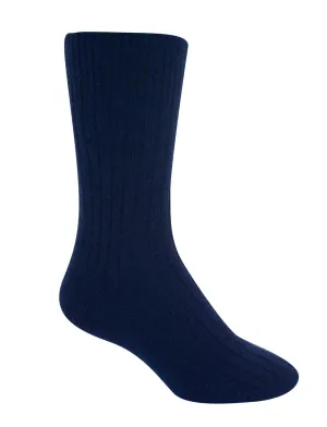 Twilight Blue Unisex Plain Ribbed Socks - NX218