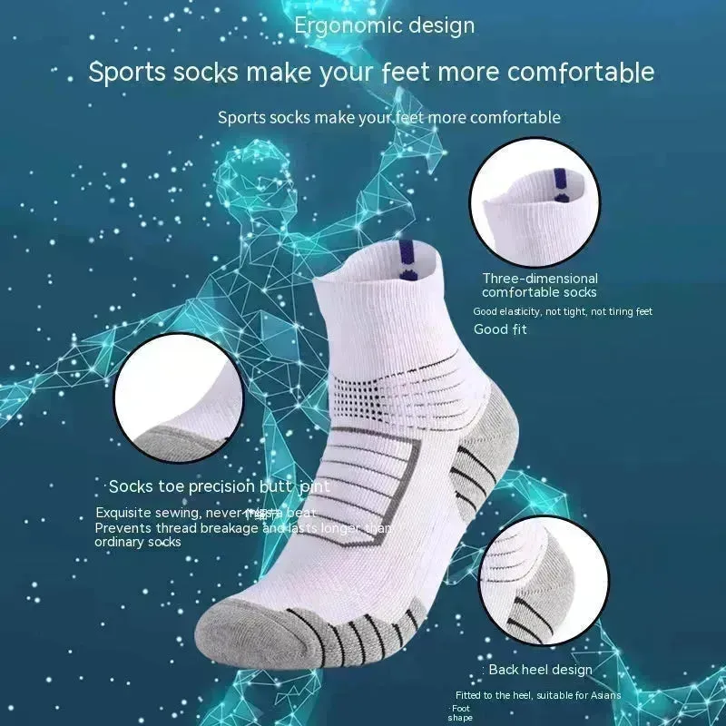 Unisex Thickened absorbing Breathable Knee-high Sports Socks