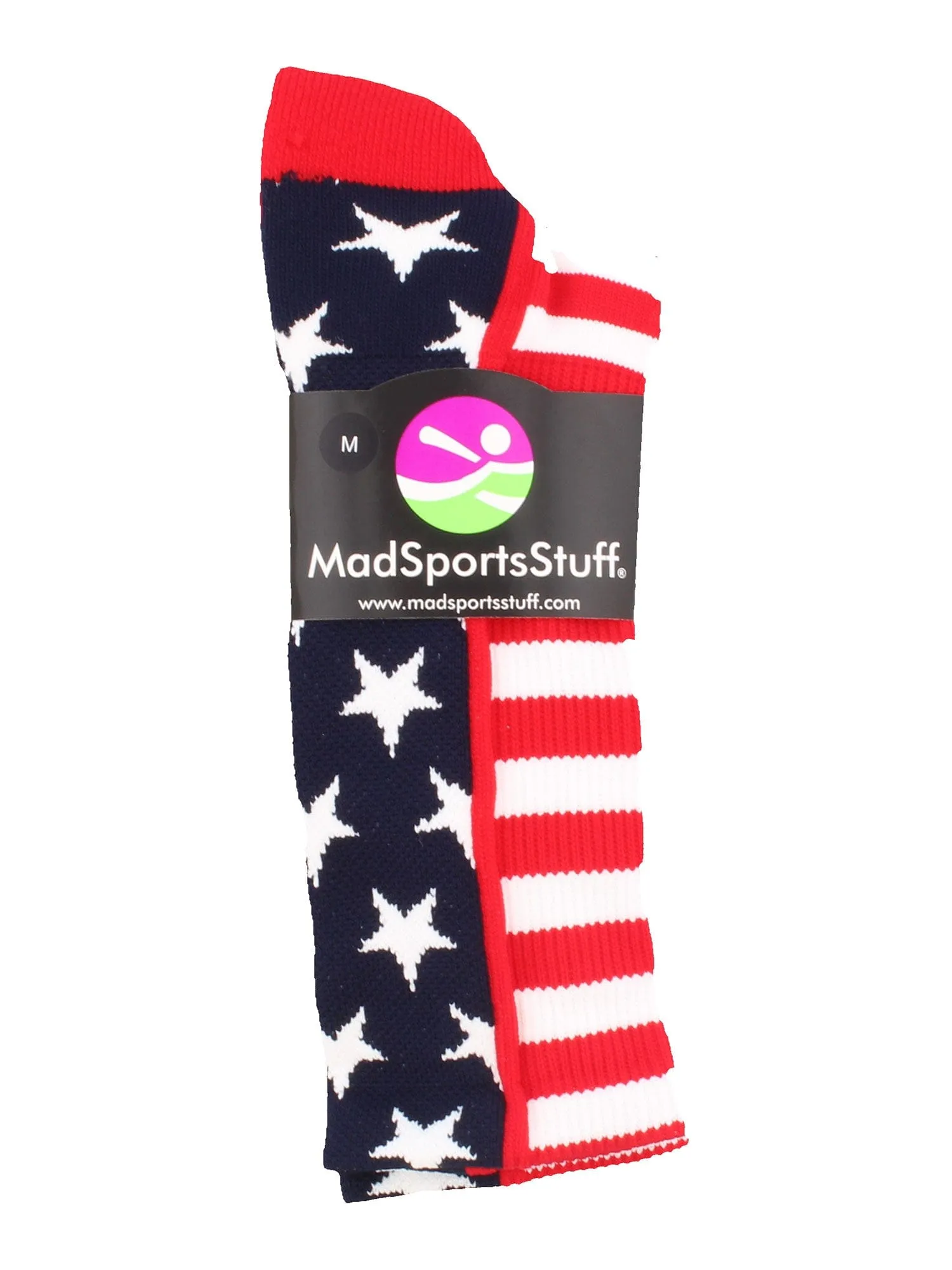 USA American Flag Stars and Stripes Crew Socks