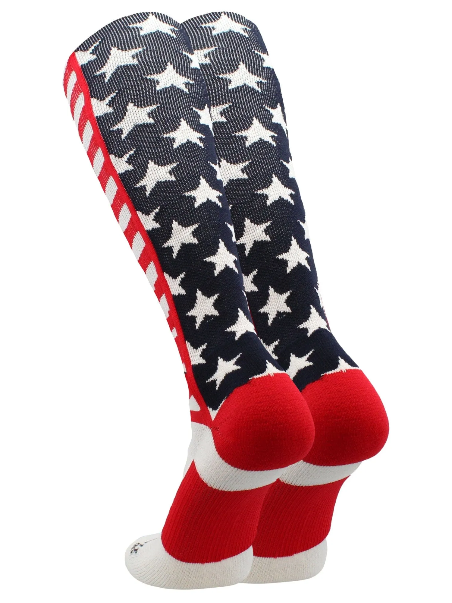 USA American Flag Stars and Stripes Over the Calf Socks