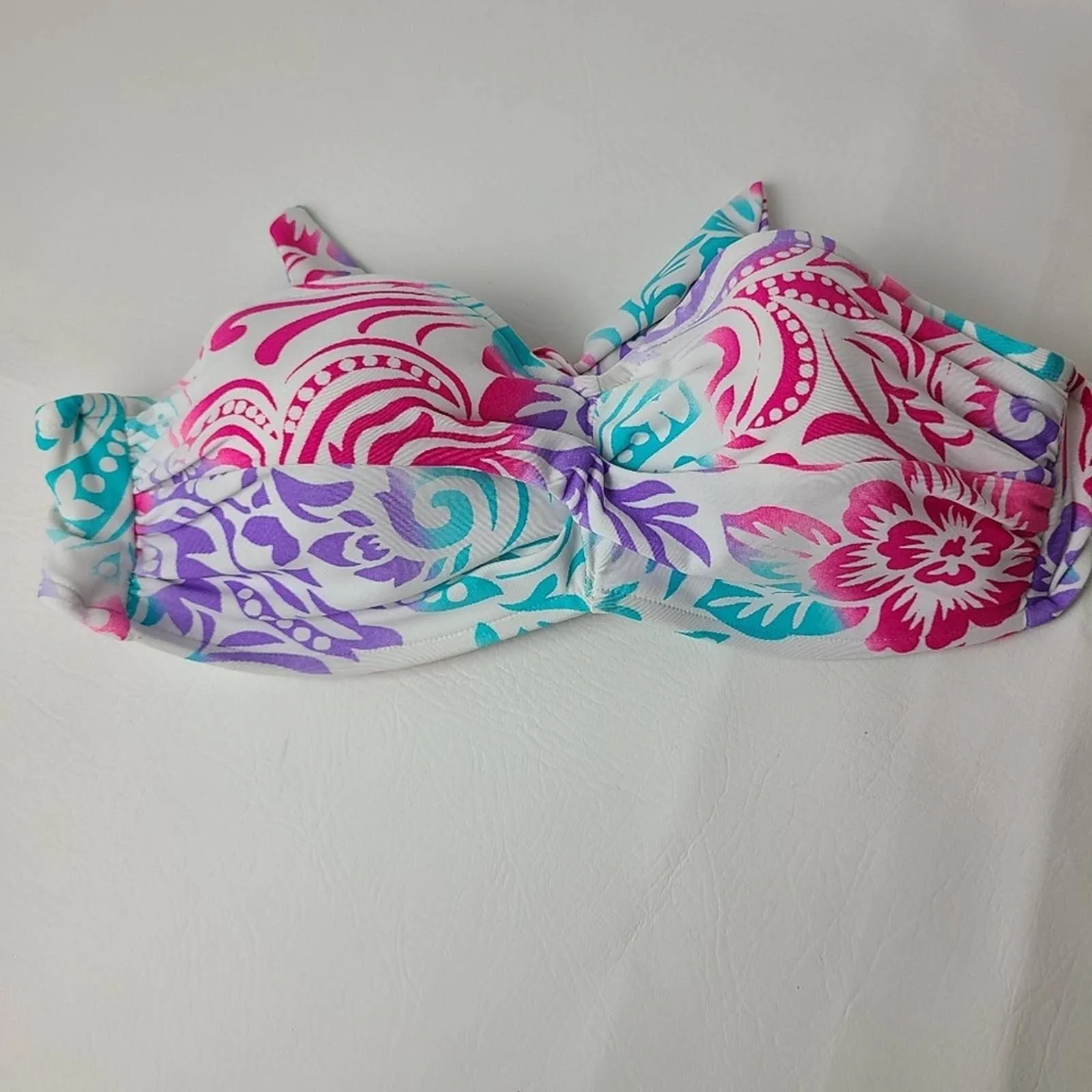 Venus Paisley print Strapless bikini top