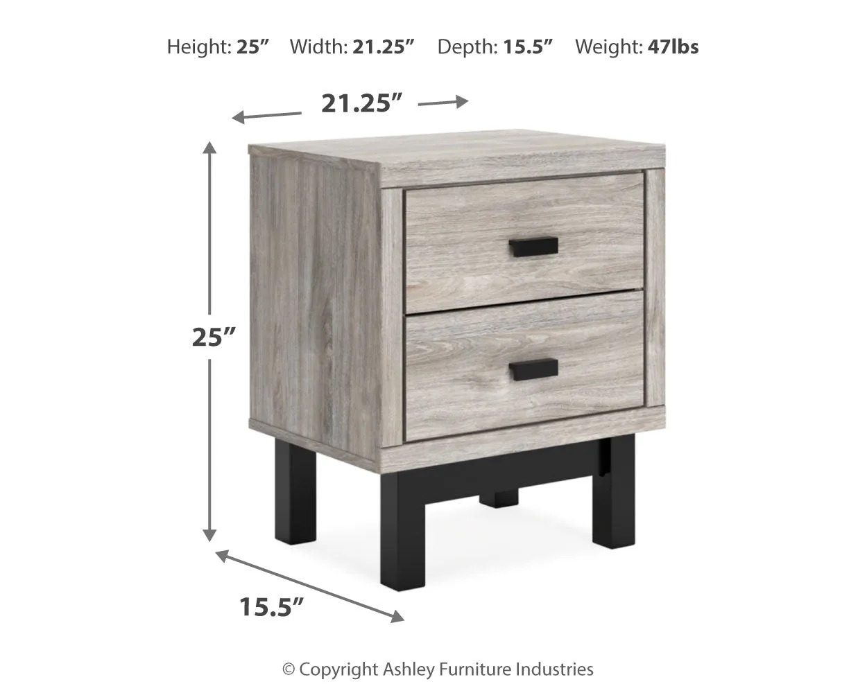 Vessalli King Panel Headboard with Mirrored Dresser, Chest and 2 Nightstands in Two-tone