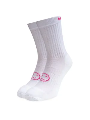 WACKY SOX CALF WHITE AND PINK