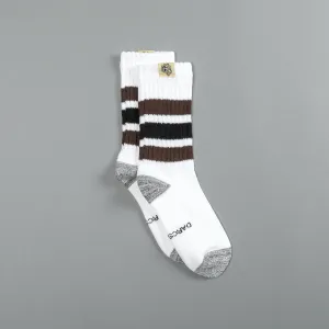 Wolf Patch Gym Class Socks in Cream/Brown/Black
