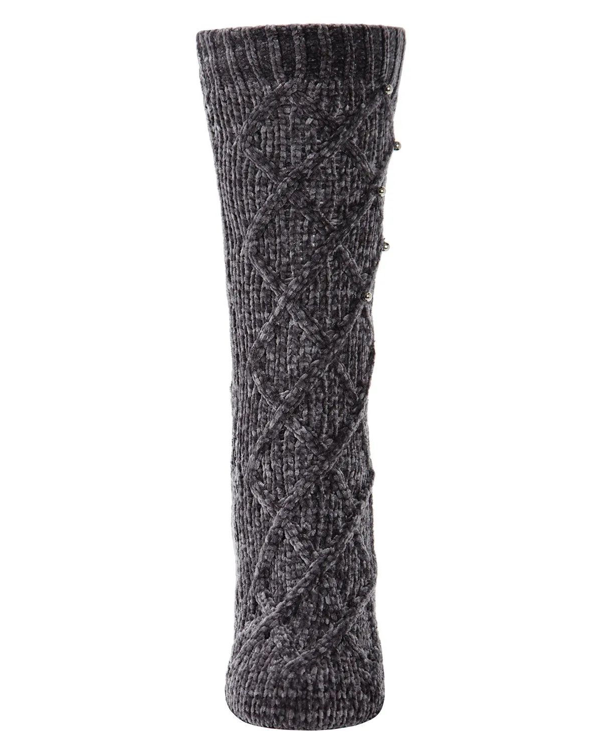 Women's Pearl Lattice Plush Lined Slipper Socks