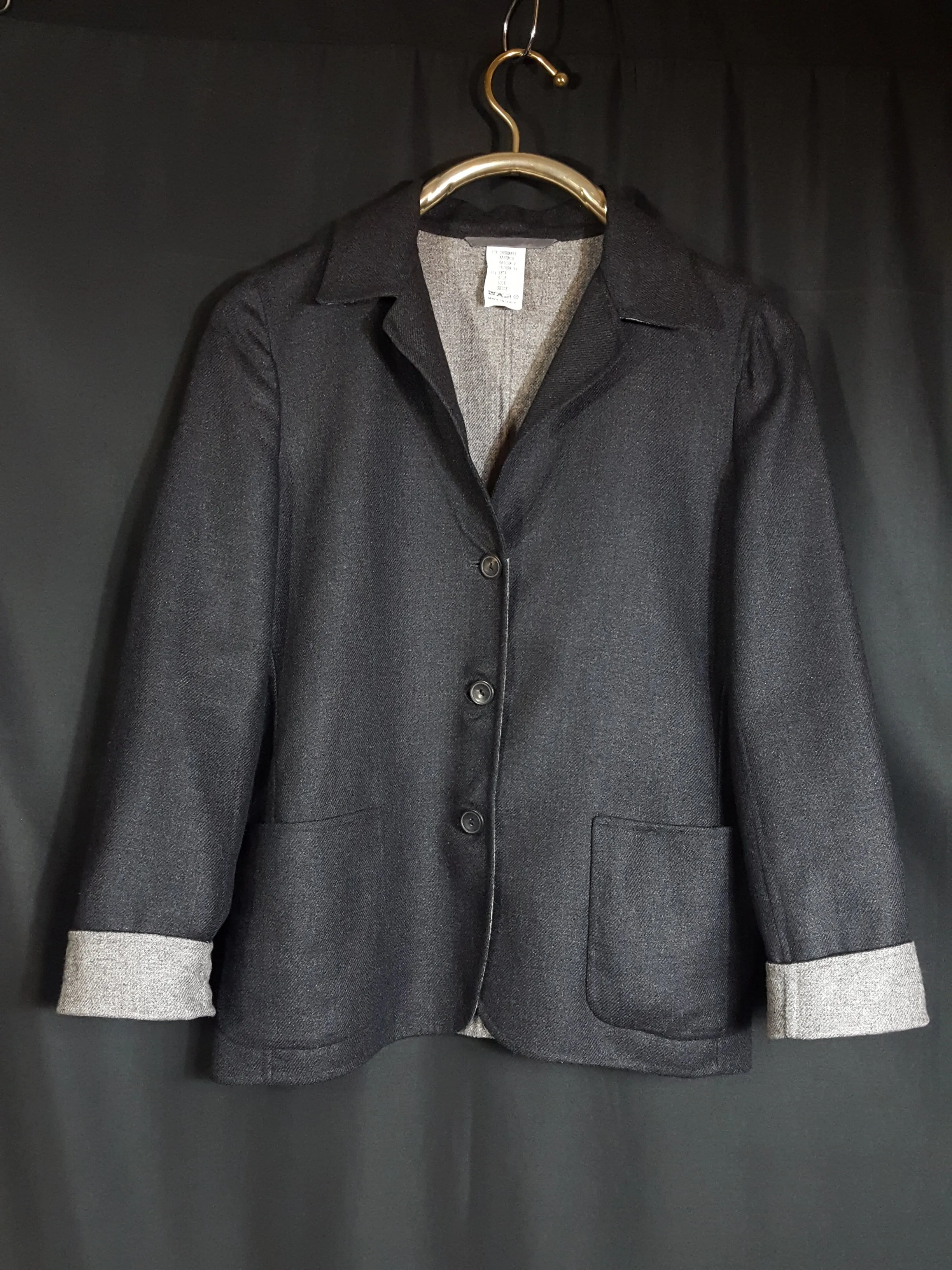 Wordly Thing's by Kamanta Cashmere and Silk Jacket Piacenza 100% Cupro Size 42