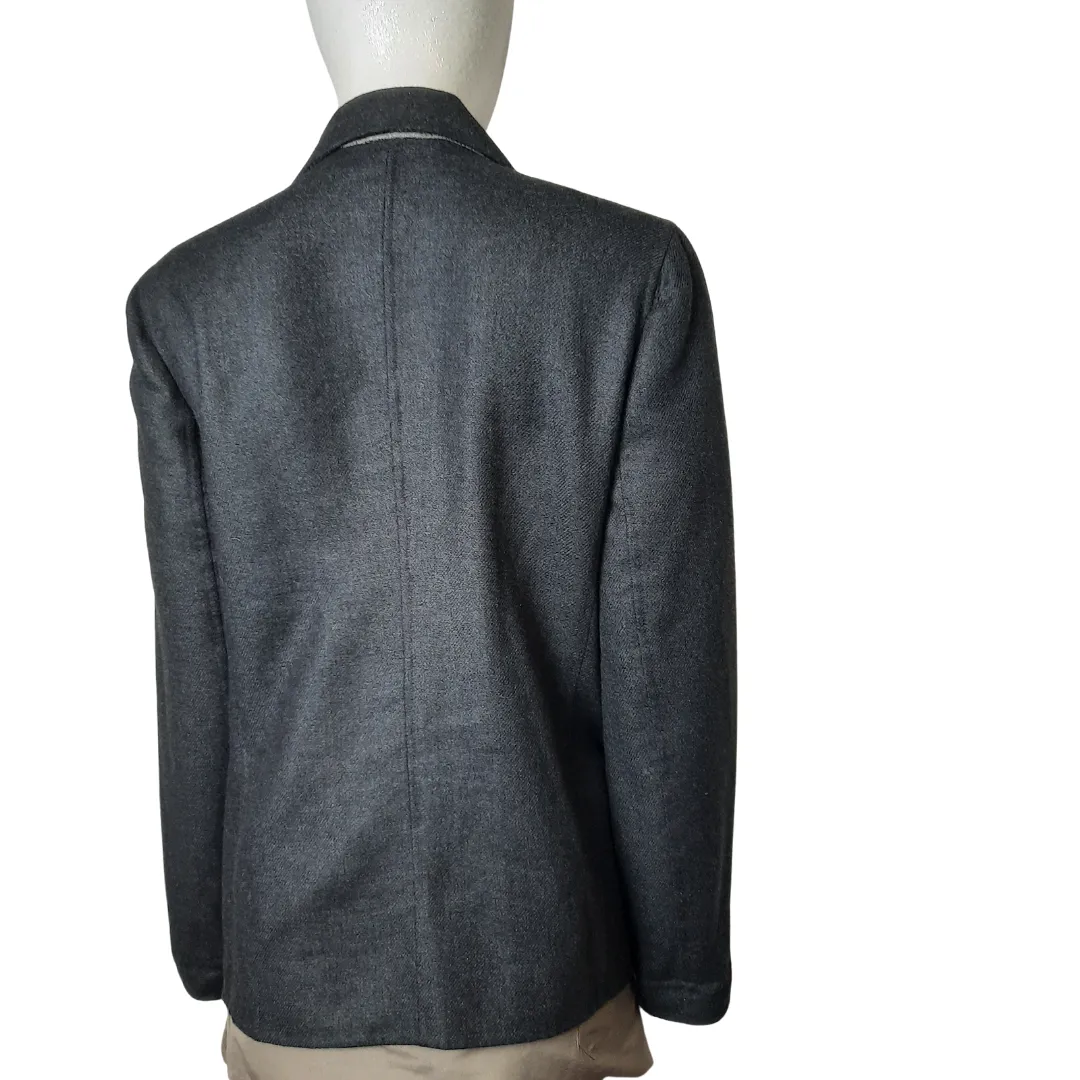 Wordly Thing's by Kamanta Cashmere and Silk Jacket Piacenza 100% Cupro Size 42