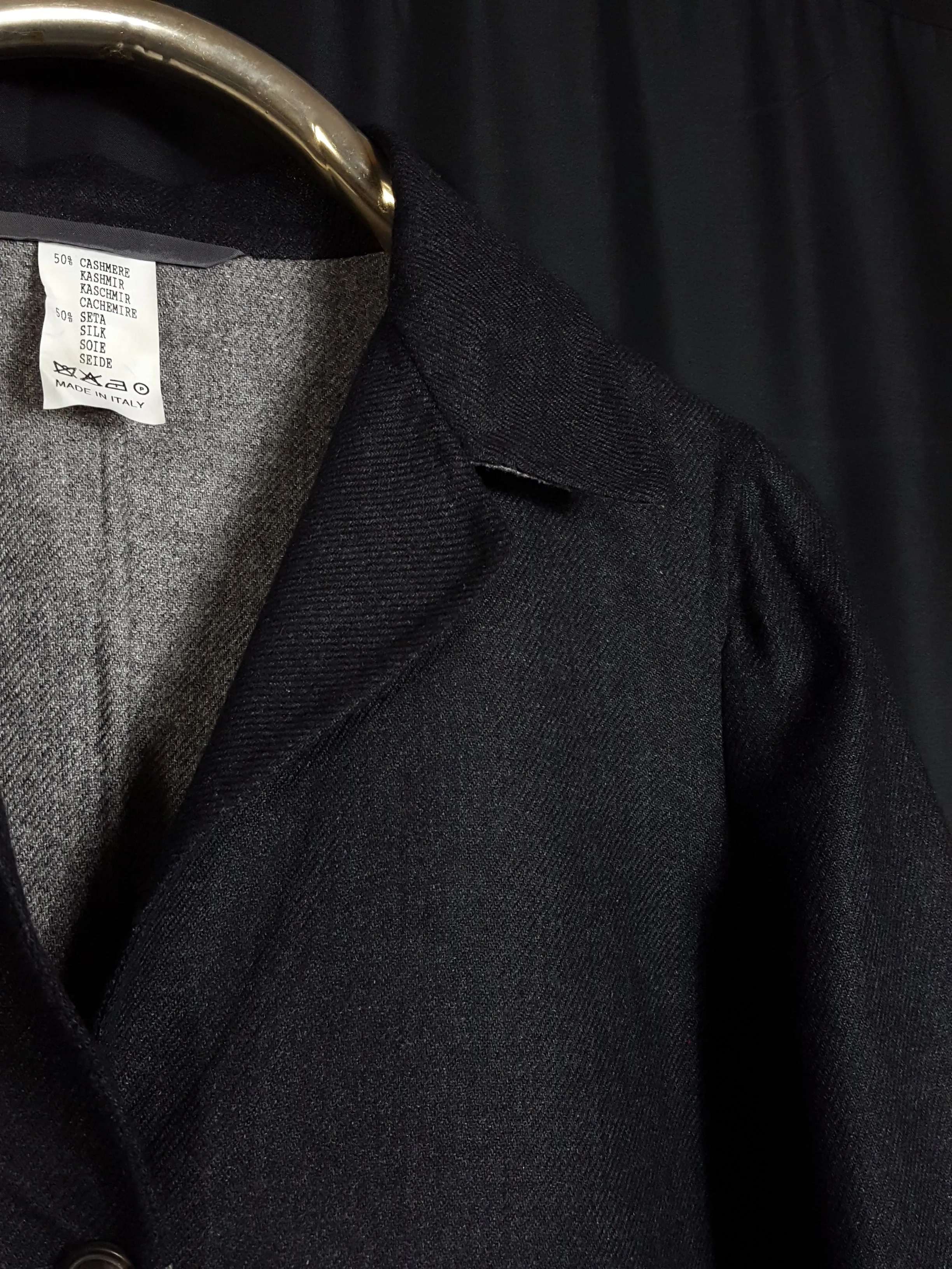 Wordly Thing's by Kamanta Cashmere and Silk Jacket Piacenza 100% Cupro Size 42